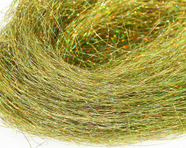 Dyed Holo Angel Hair, Golden Olive UVR / 24